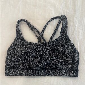 Lululemon Black Space-Dye Strappy Sports Bra 🍋
